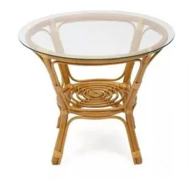 Стол Багама круглый без плетеной столешницы (Мёд) | фото